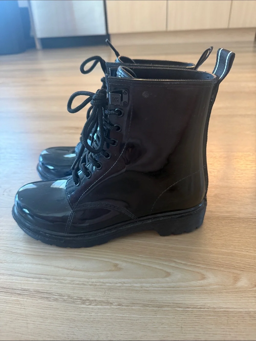 Michael Kors Black Rubber Lug Sole Boot